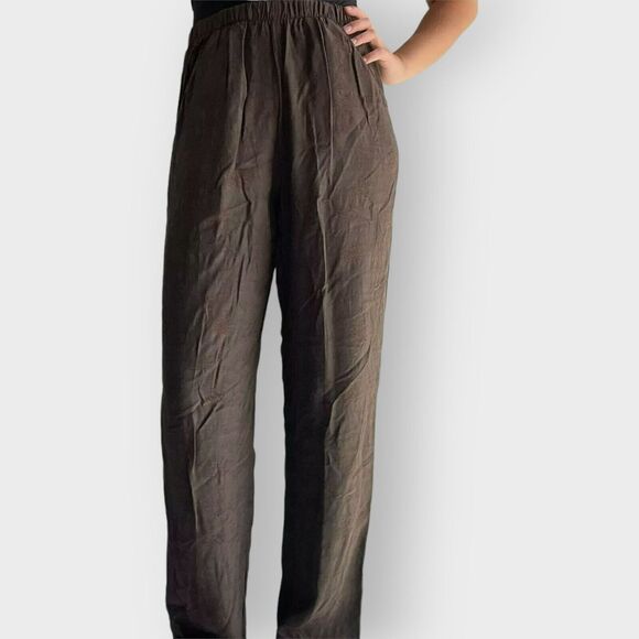 CP Shades Pants Embroidered Straight Leg Brown Pockets Casual Lagen Size Small L - Picture 11 of 11